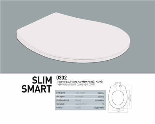 NKP SLİM SMART Y. KAPANAN KLOZET KAPAK (THERMOPLAST)